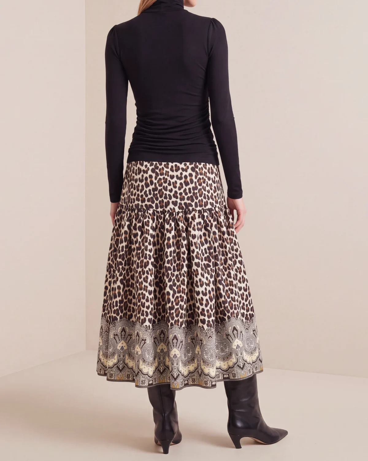 Taffeta Midi Skirt, Wild Paisley. Image #6