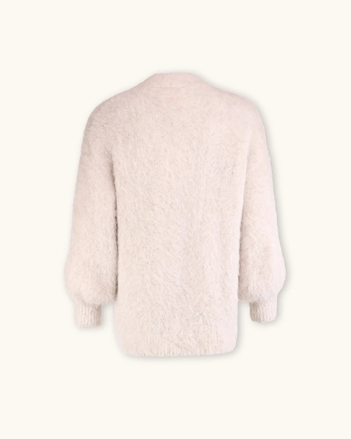 Hairy Knit V-Neck Jacket, Soft. Image #5