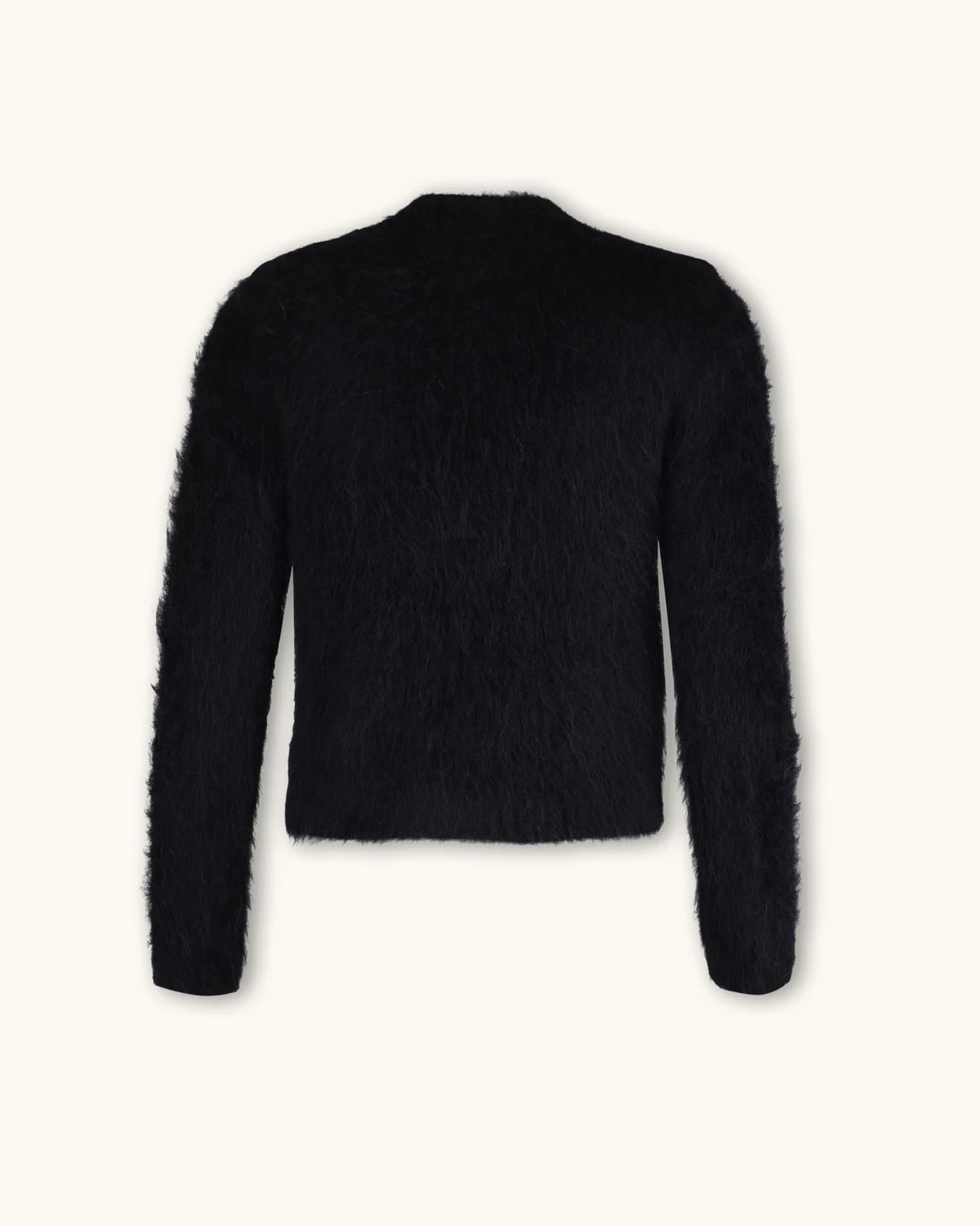 Hairy Knit Jacket, Black. Image #4