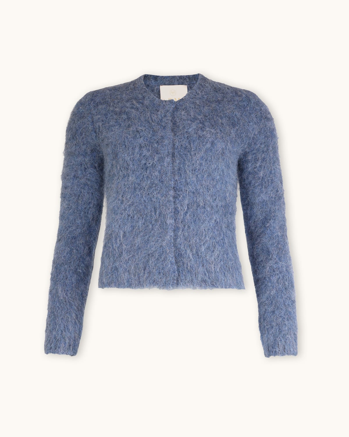 Hairy Knit Jacket, Blue. Image #3