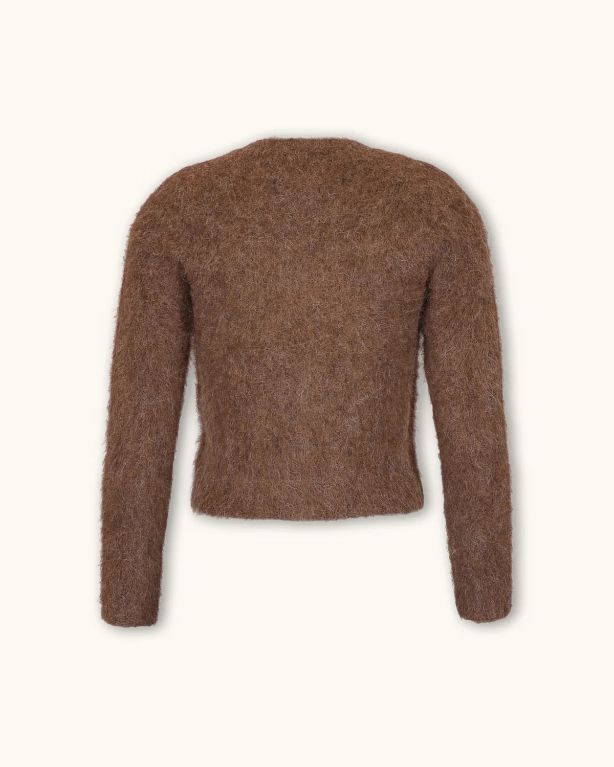 Hairy Knit Jacket, Brown. Image #5