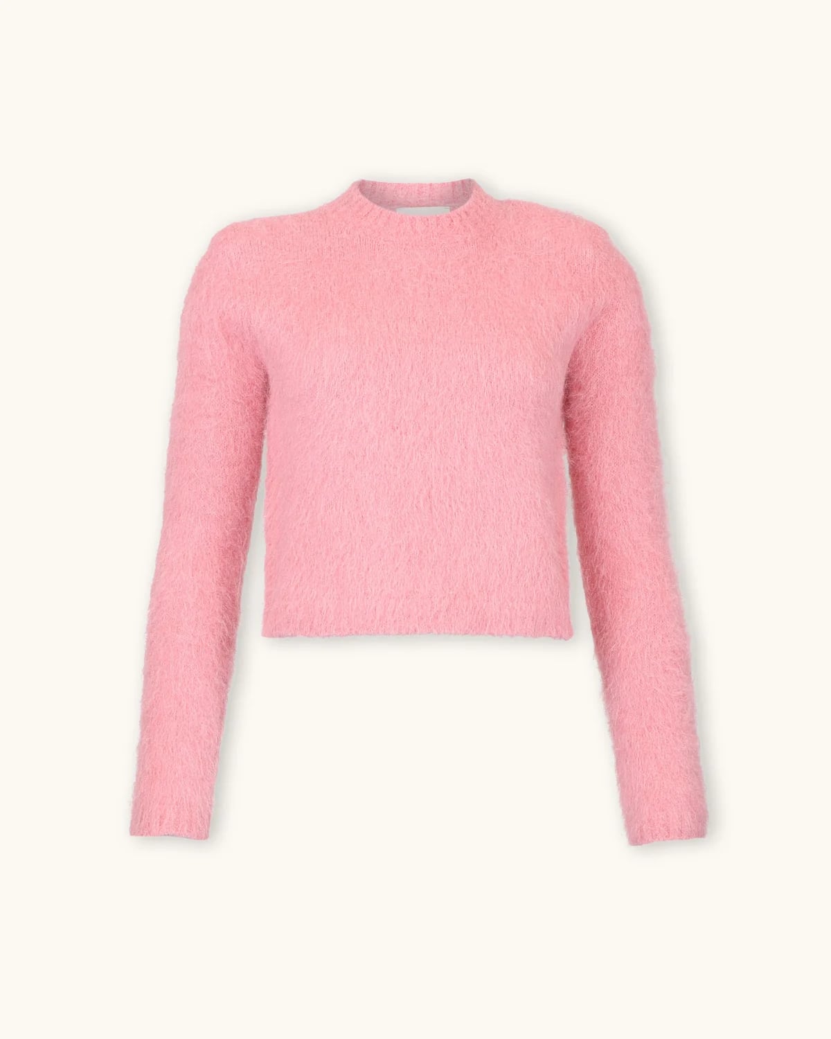 Hairy Knit Sweater, Pink. Image #4