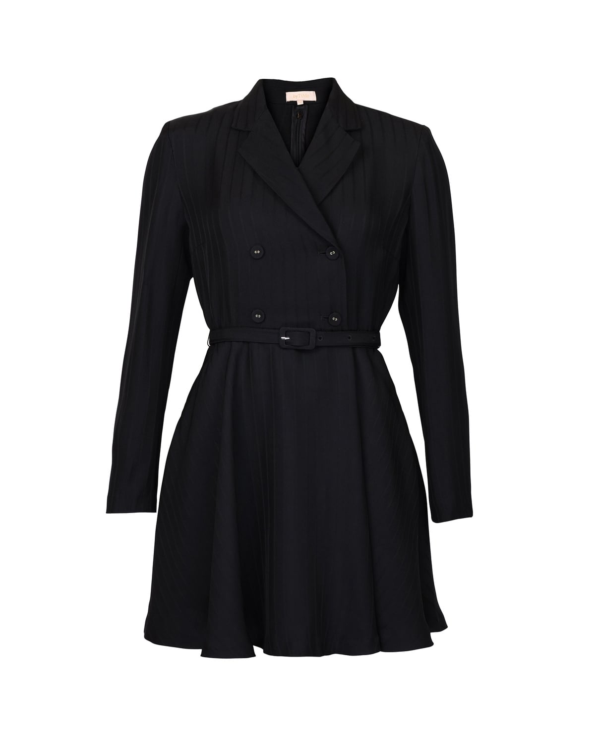 Tailored Mini Dress, Black. Image #3