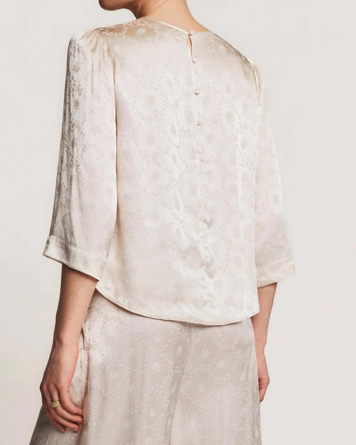 Jacquard Top, Vintage White. Image #2